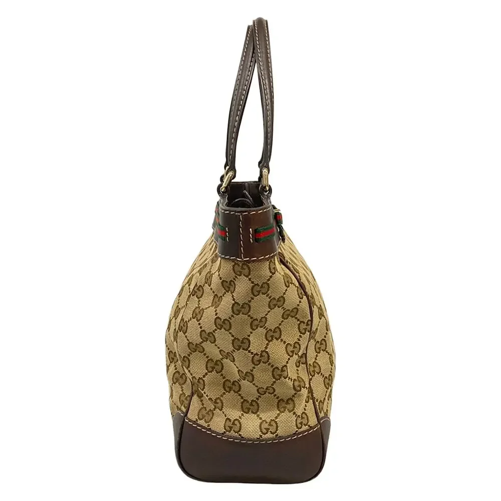 Gucci GG/Princy Tote Bag 257061 Beige Brown Multi Jacquard Leather